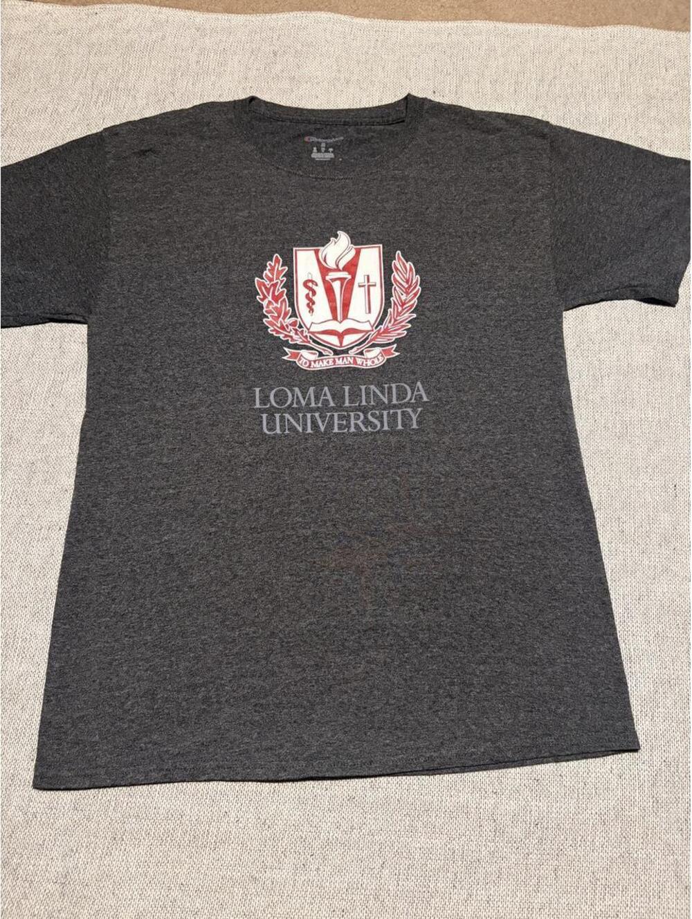 Champion Loma Linda University gray t-shirt - M - 0397
